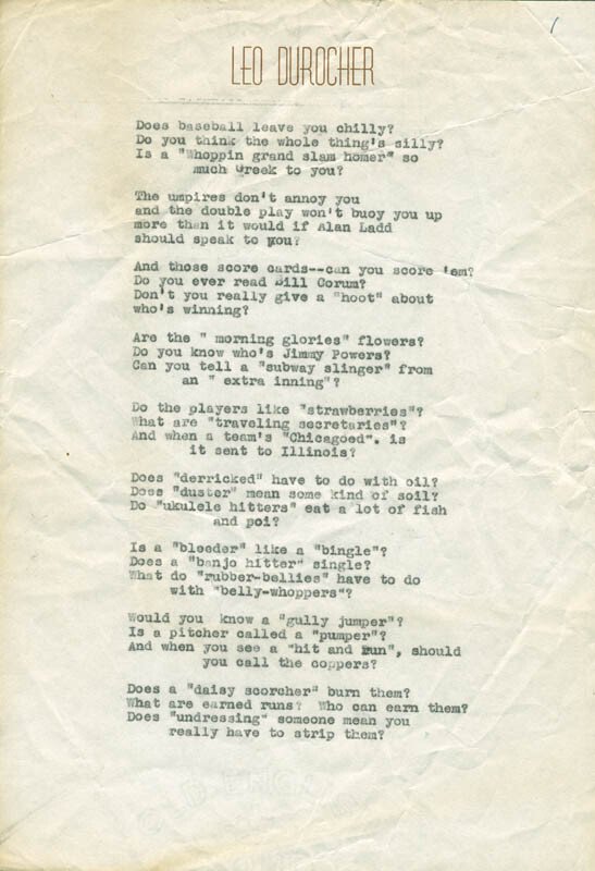 LARAINE DAY - EPHEMERA UNSIGNED