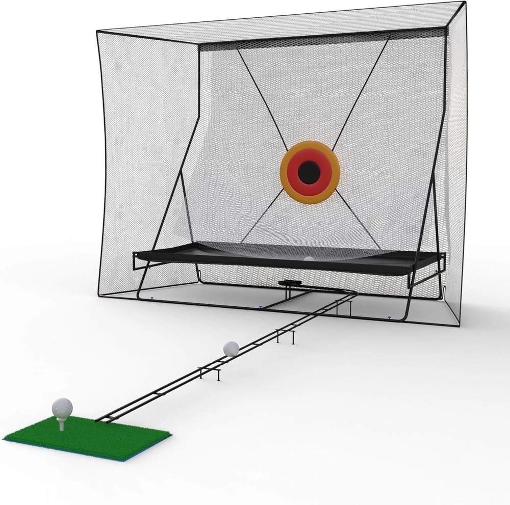 10x8ft Golf Practice Net Hitting Nets with Target & Ball Return & Ball Blanket