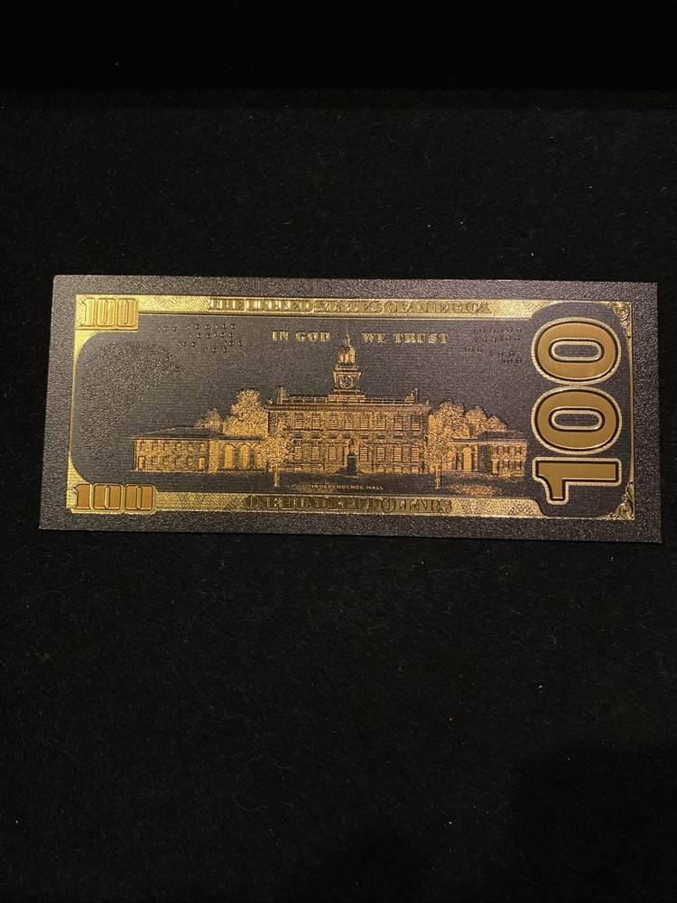 $100 Benjamin Franklin Colorized Gold Foil Novelty Banknote