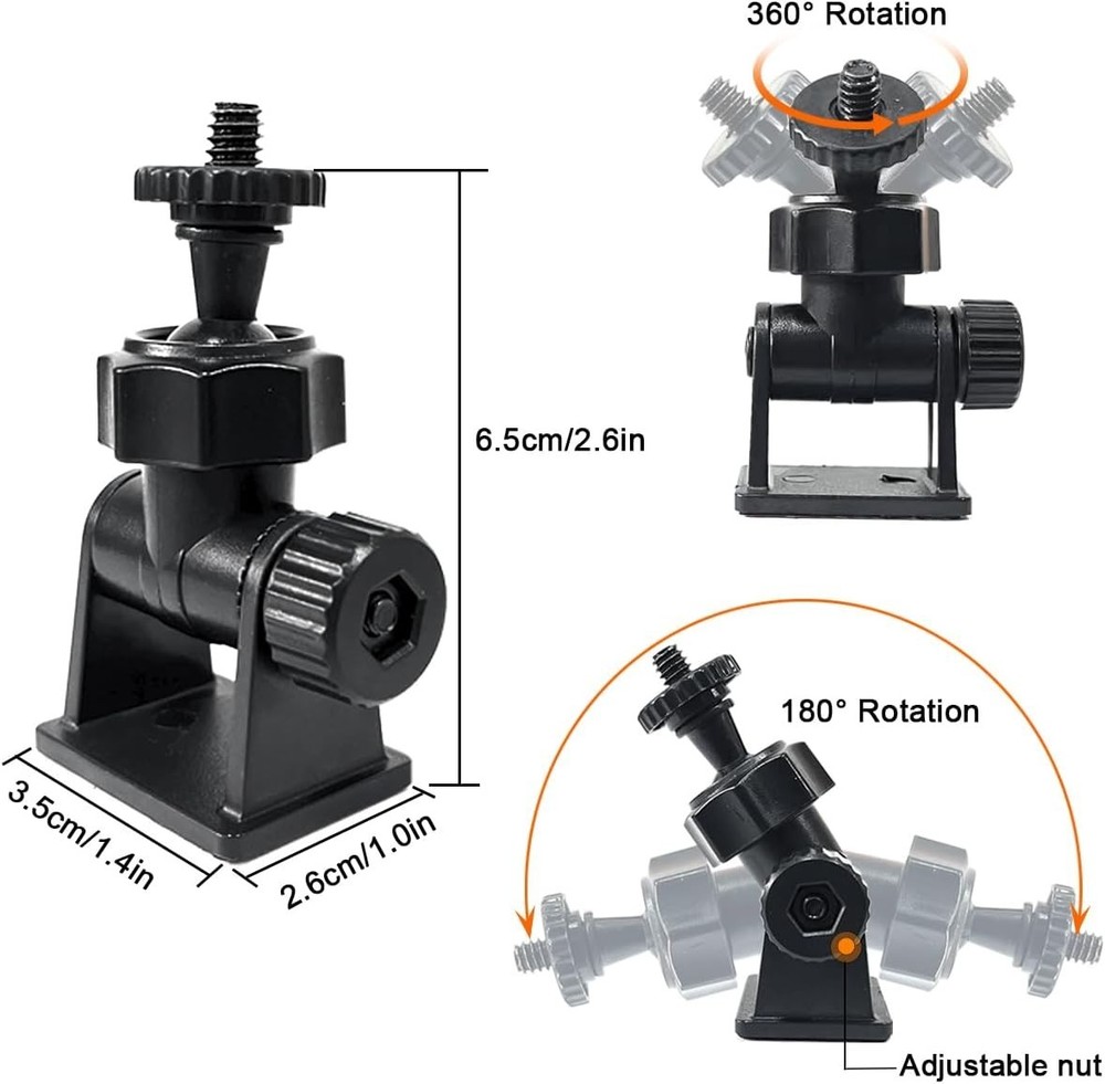 Versatile Web Camera Mount with Strong Adhesive - Fits Logitech & Obsbot Models