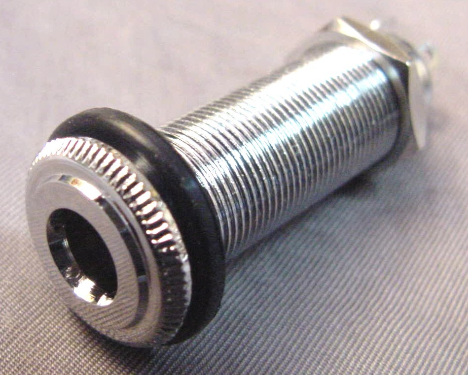 FLUSH MOUNT CYLINDER JACK FOR GUITAR - STEREO
