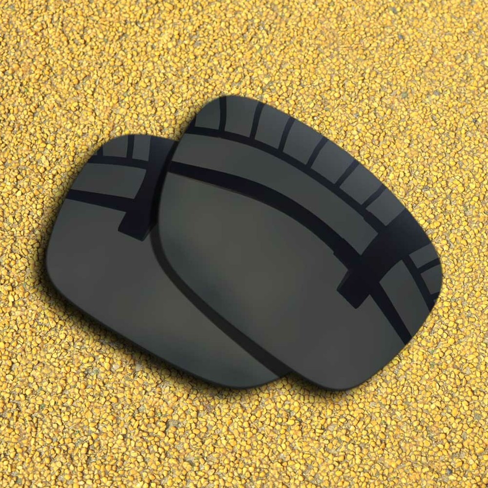 2 Pairs Polarized Lenses Replacement for-Oakley Holston OO9334-Solid Black&Green