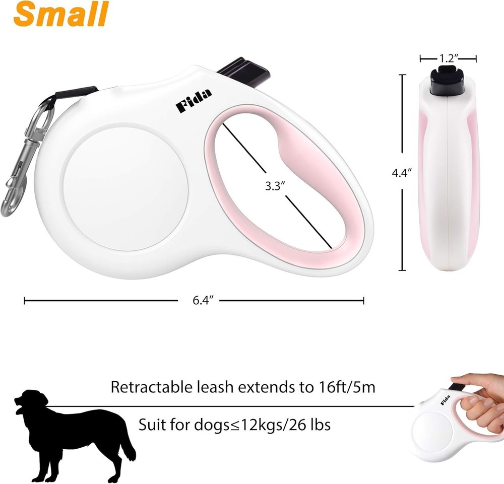 Nylon Tape Leash with Dispenser, Reflective Design