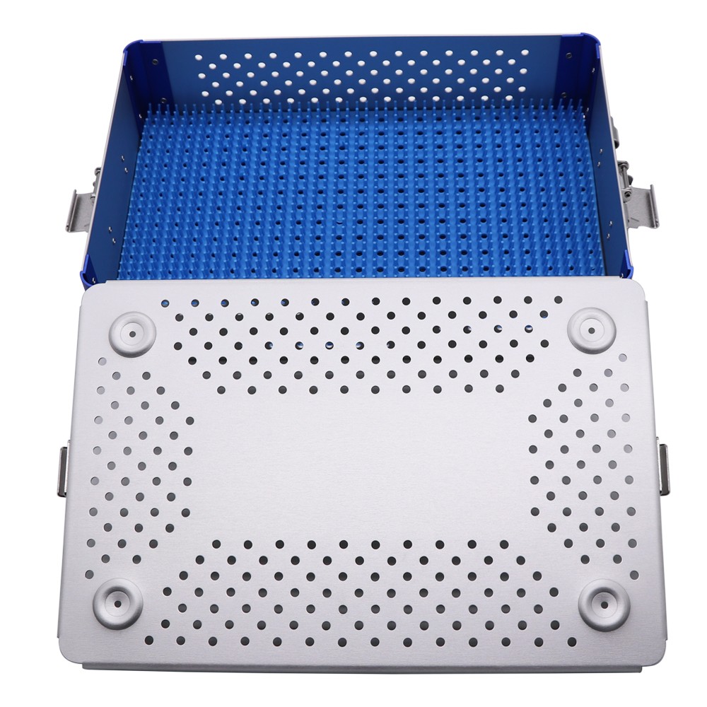 Aluminum Sterilization Box Micro Surgical Instruments Sterilization Tray case
