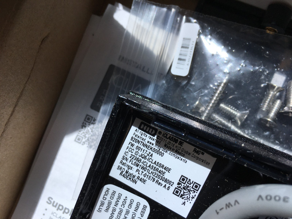 920NTNNEK00000 HID multiCLASS Reader R40E Wall Switch Mount New Assa Abloy