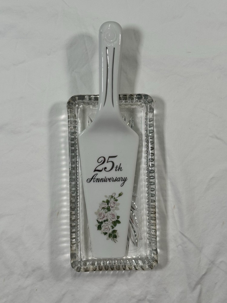 25th Anniversary Serving Set – Tray, Plates, Cake Server