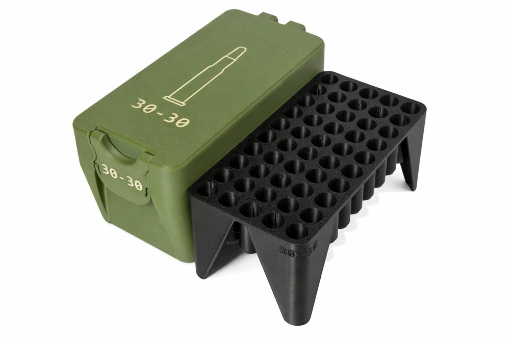 30-30 Win Ammo Box – 50 Rounds - Snap Close Storage Box | Fully Customizable