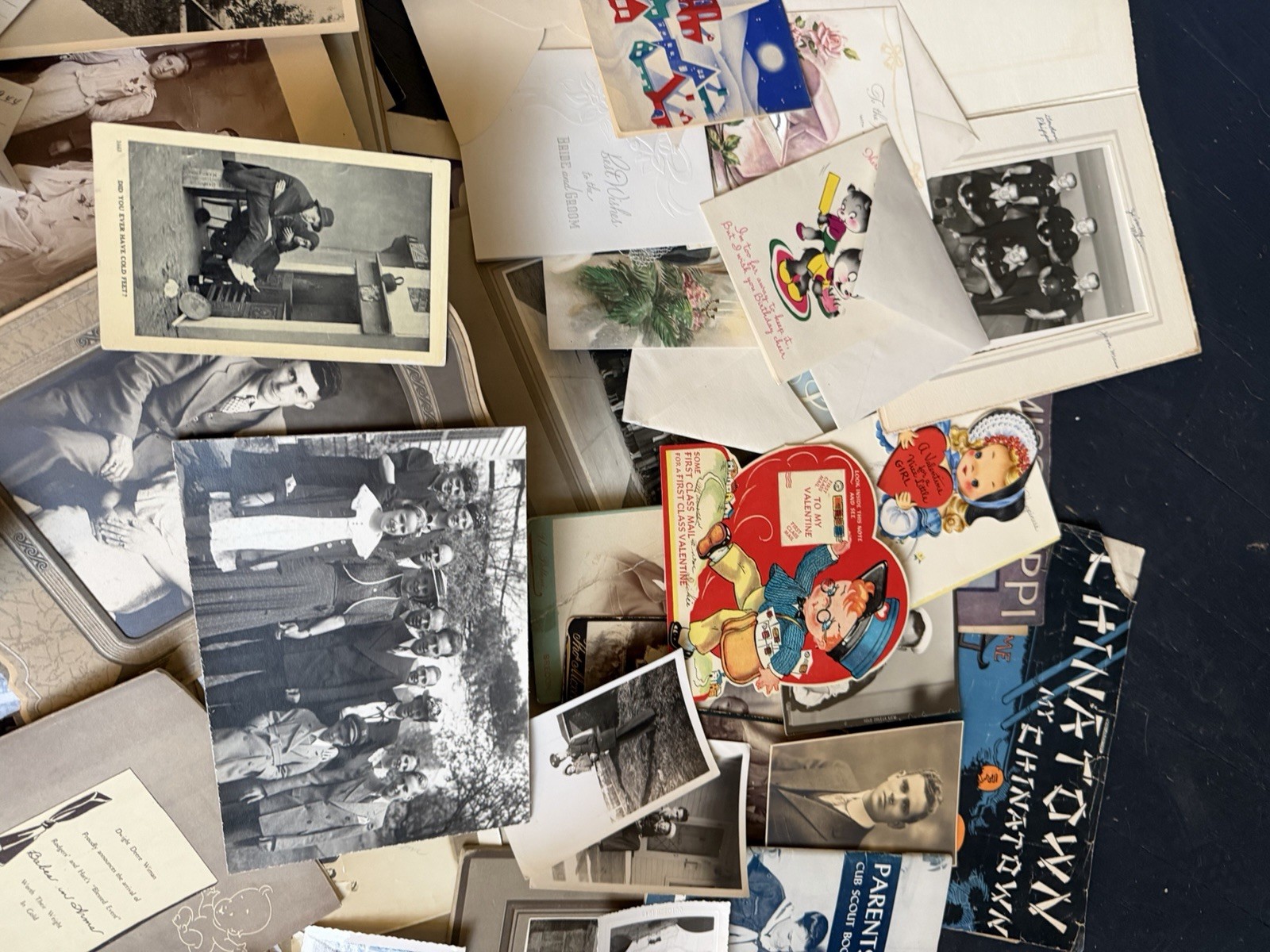 HUGE antique Ephemera Lot Junk Journal Supplies Vintage Paper 7+ Lbs Photo Album