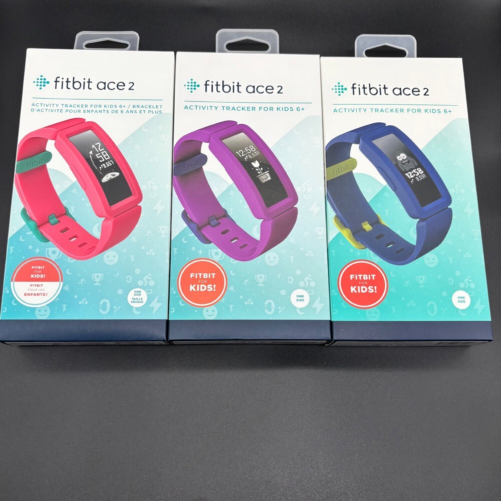NEW Fitbit Ace 2 Activity Tracker for Kids Grape/Blue & Watermelon/Teal FB414 #2