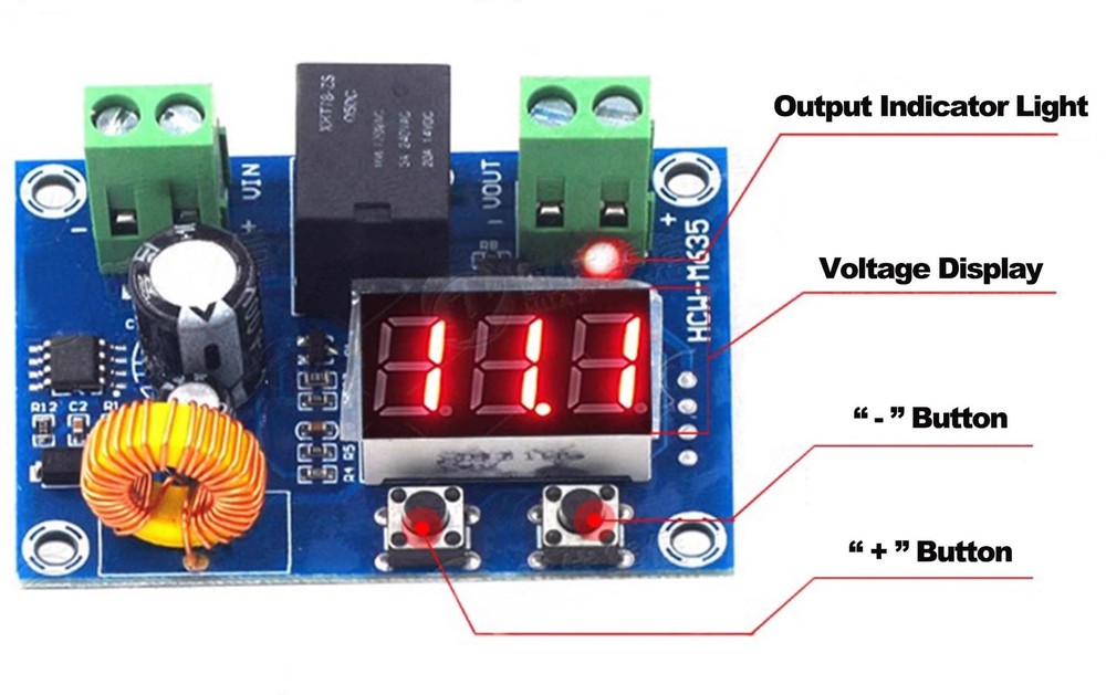 2 PCS Low Voltage Cutoff, DC 12V-36V 20A Disconnect Switch, multi