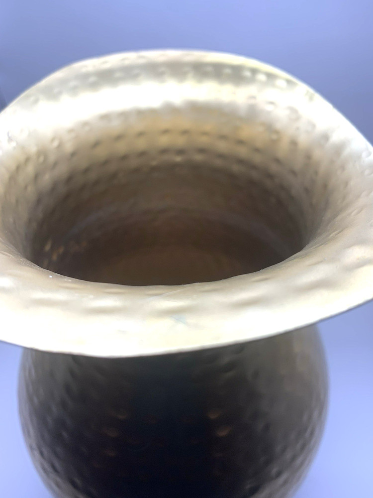 Hammered Bell Pitcher Gold-8" tall