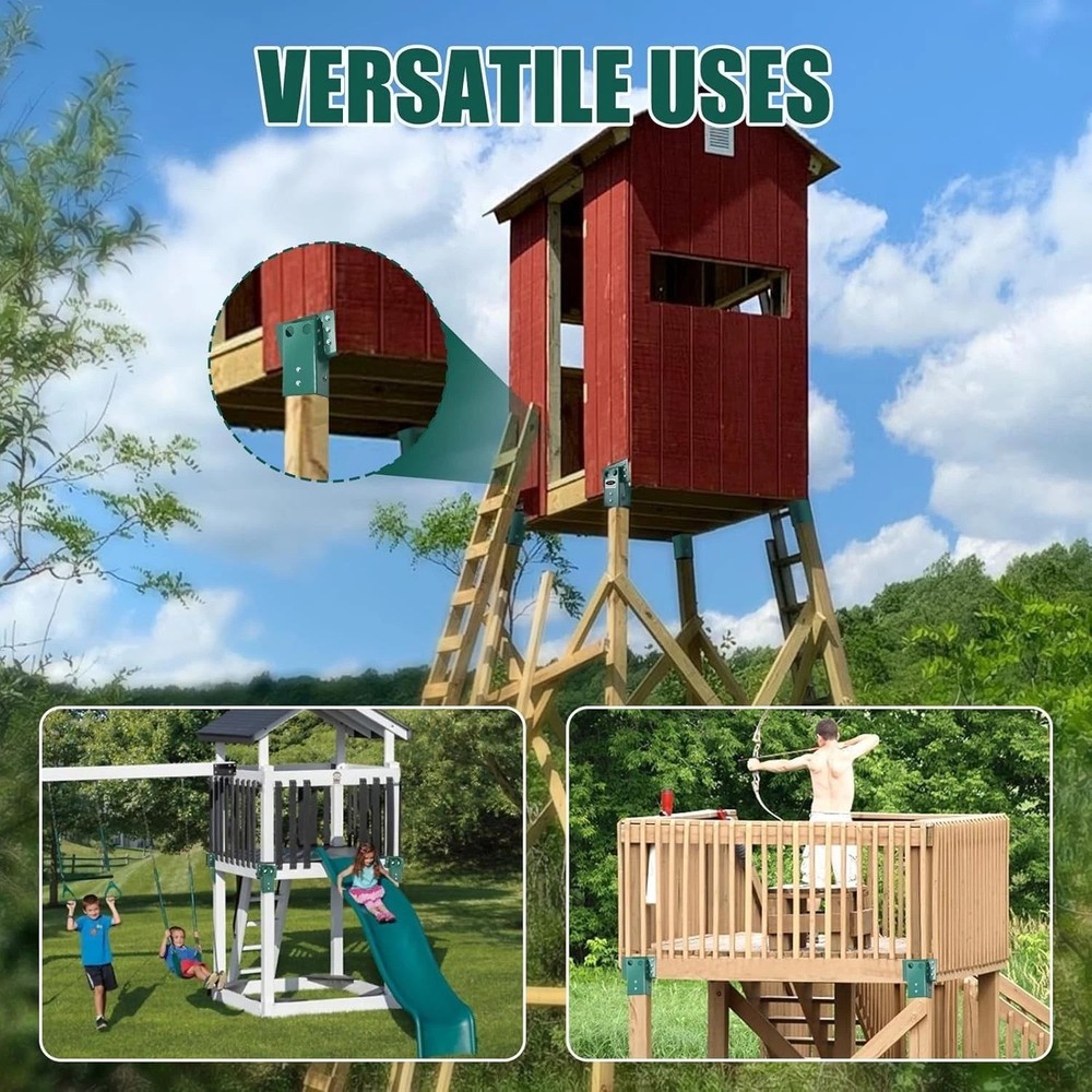 Deer Stand Brackets 4x4, Heavy Duty Elevator Bracket with Powder Coated for D...