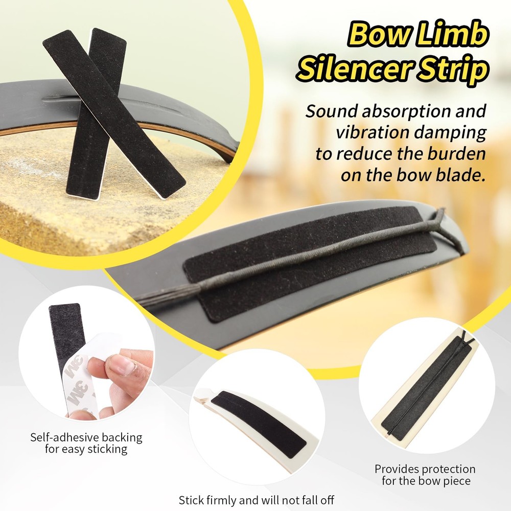 Bow String Silencers for Recurve Bow, Bow String Silencer Set with Fur Arrow ...