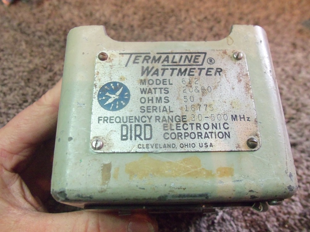 Bird 612 Thruline Wattmeter Meter EMPTY FRONT CASE