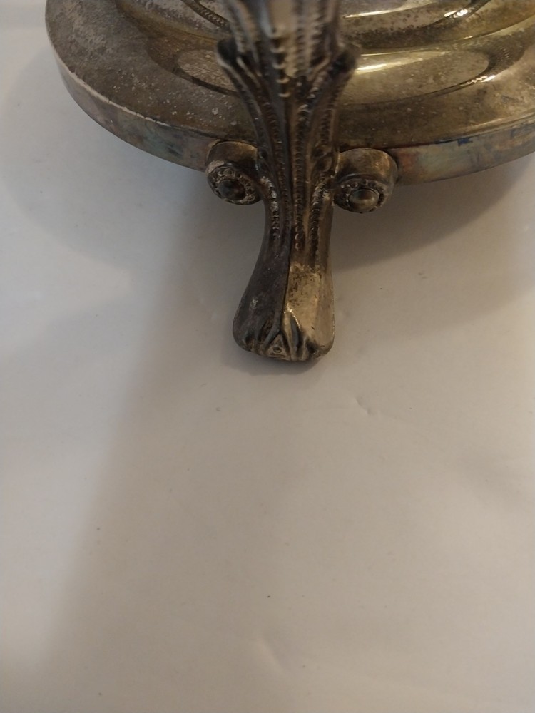 Vintage Silverplated Round Chafin Dish Stand