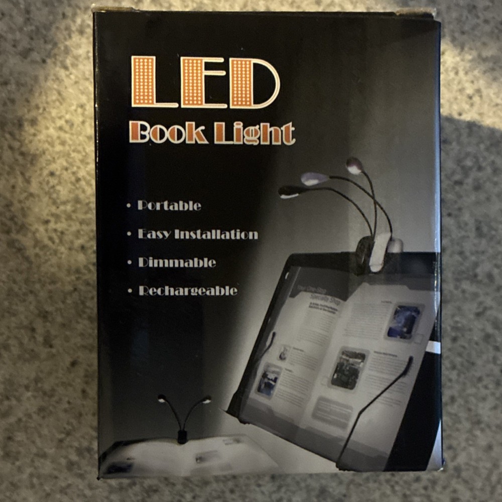 Innoo Tech LED Rechargeable Dimmable Book Light, 3 Settings, Black