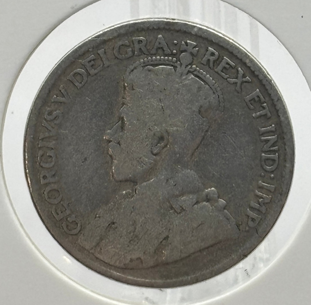 1919 c Canada 25 Cent Silver coin