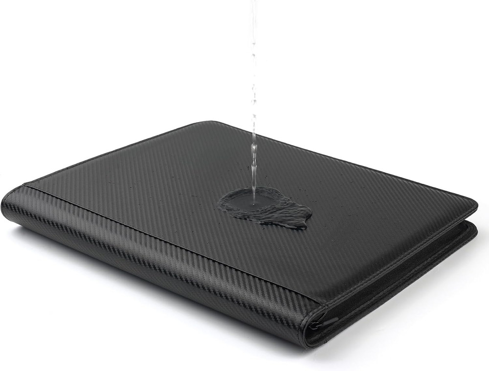 288-Card Toploader Binder with Sleeves, Double-Sided Storage, Black