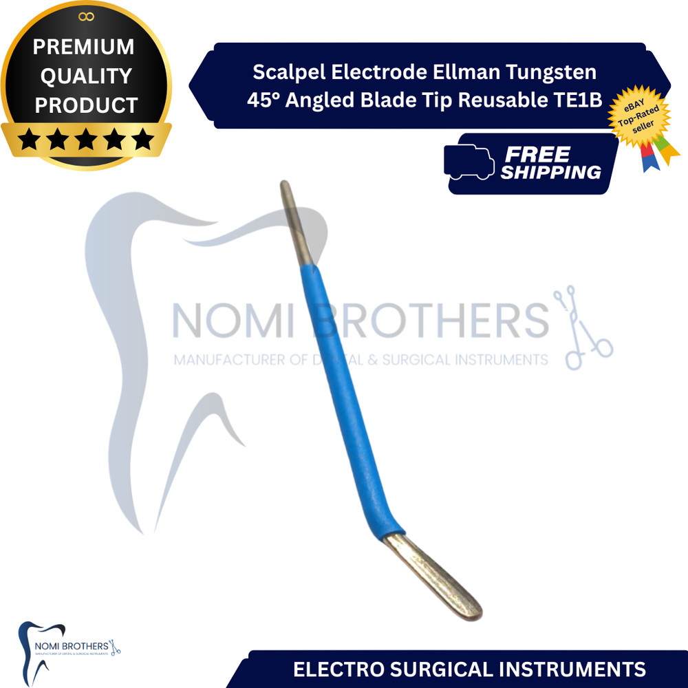 Ellman Tungsten Scalpel Electrode 45° Angled Blade Tip TE1B CE