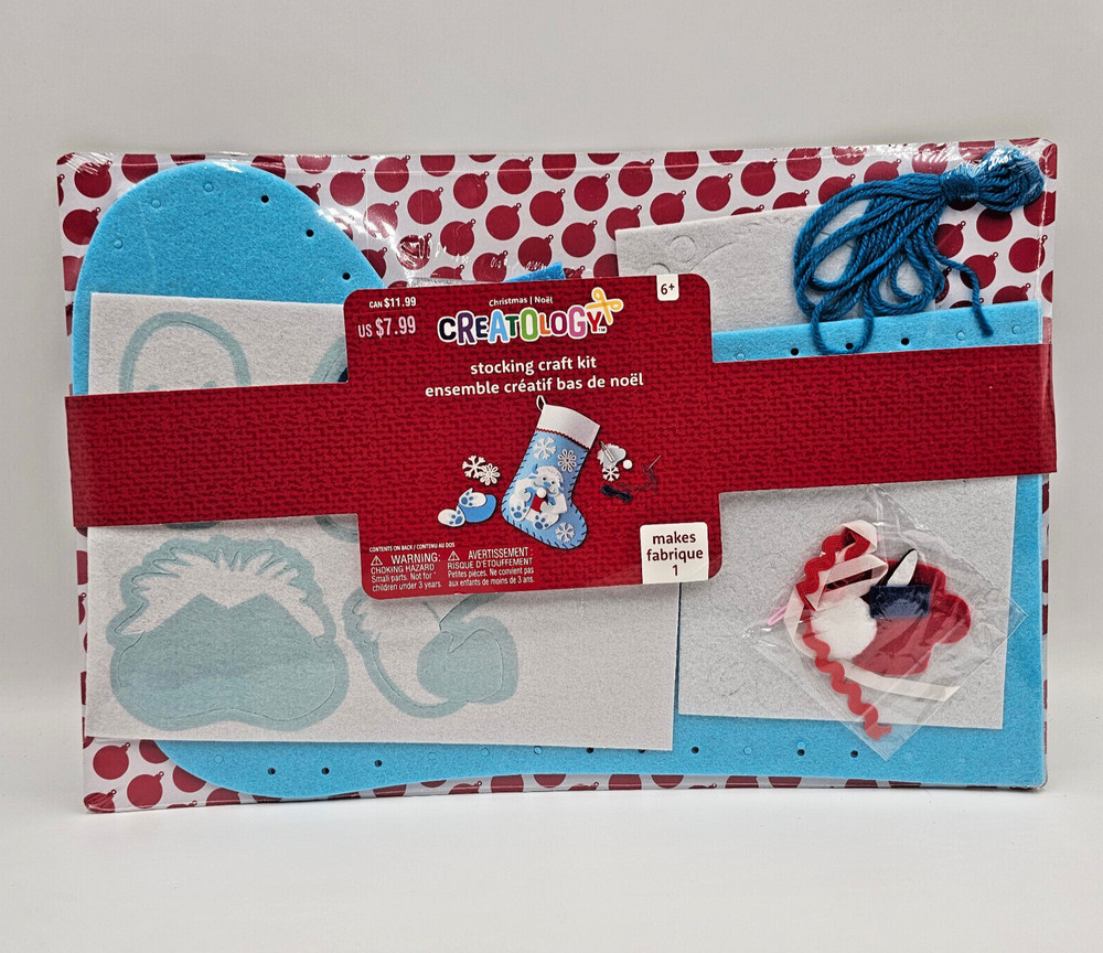 Creatology Christmas Stocking Craft Kit Blue NEW