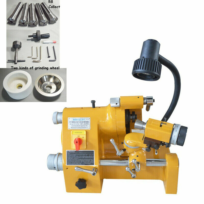 Hot Universal CE R8 Collet Grinder Cutter Sharpener End Mill Lathe Drill Bit