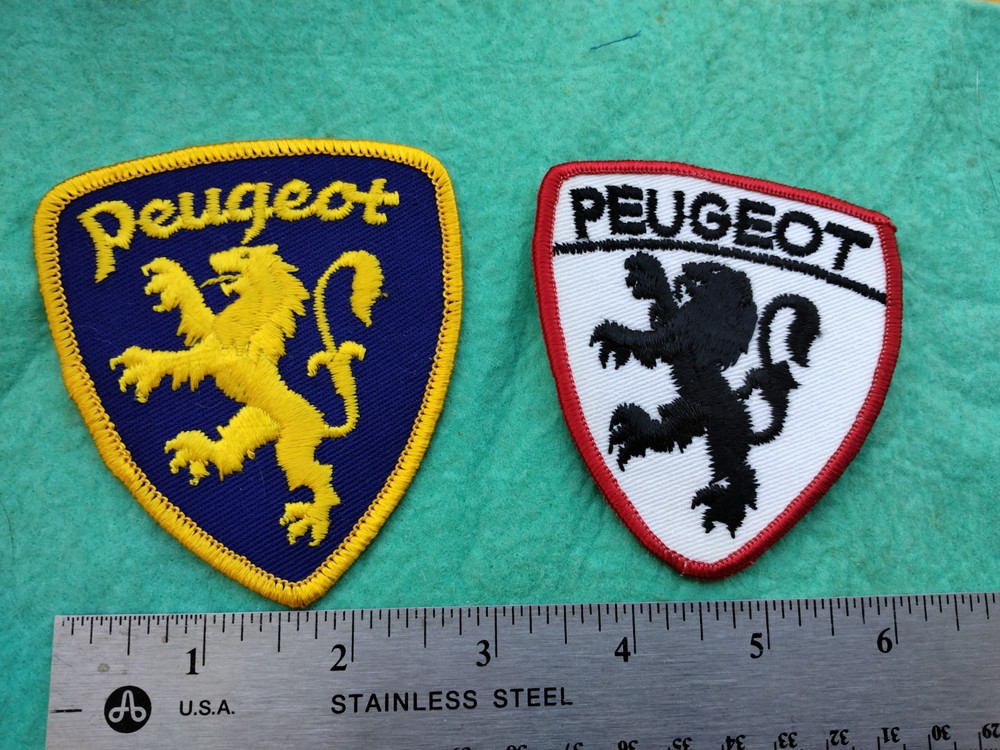 Vintage Peugeot Dealer Service Hat Shoulder Patch set
