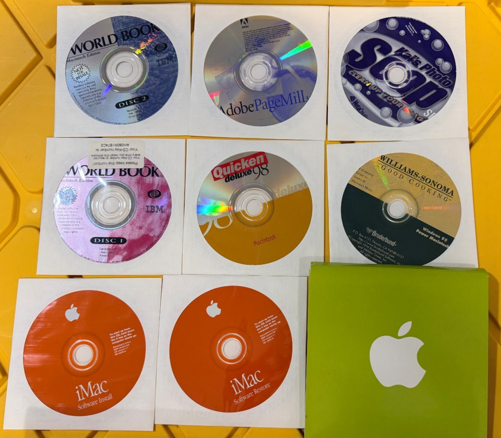 1999 Apple Macintosh iMac Software Install, Restore & Discs Bundle OS