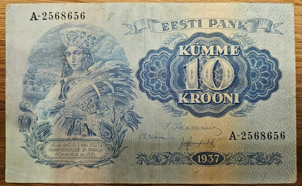 Estonia 10 krooni 1937