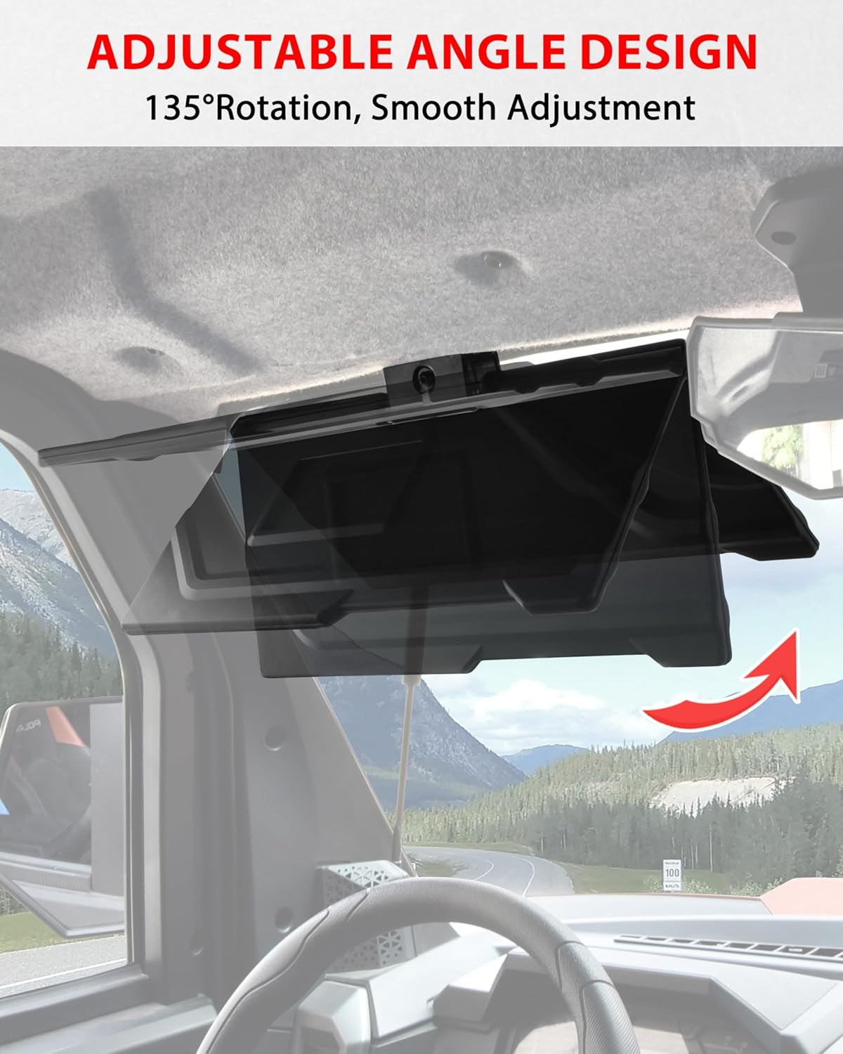Adjustable Anti-Glare Sun Visors for Polaris Xpedition XP/ADV 2024-2026