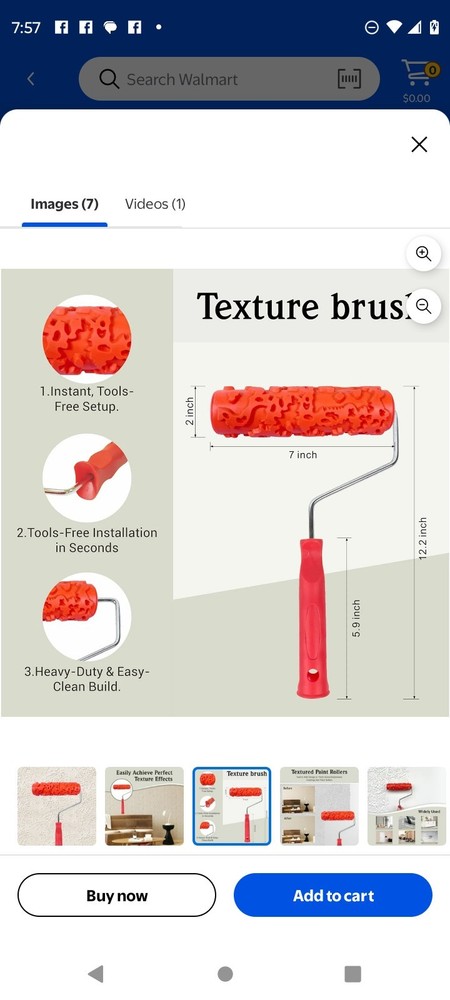 7''Paint Pattern Roller For Wall Decoration Classic Rubber Texture Roller EG323T