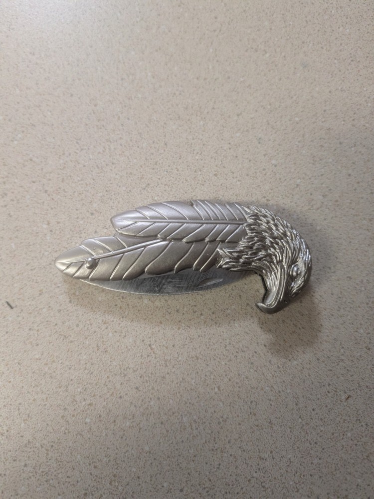 American Eagle Design Knife with Acid Etch Blade Used