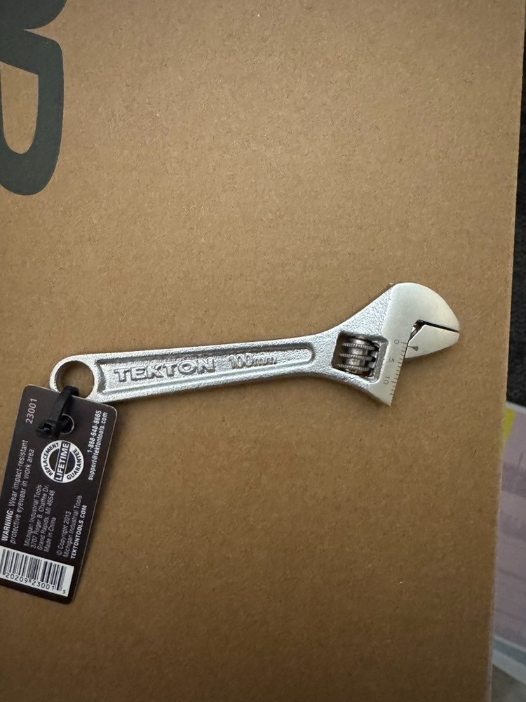 TEKTON 23001, Wrench, Adjustable 4"