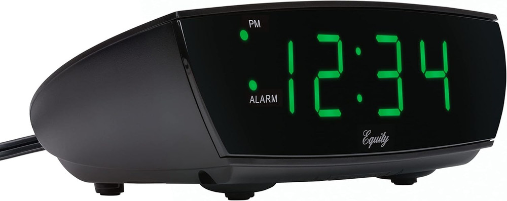 Equity 75902 Green LED 0.9 Inch Digital Alarm Clock