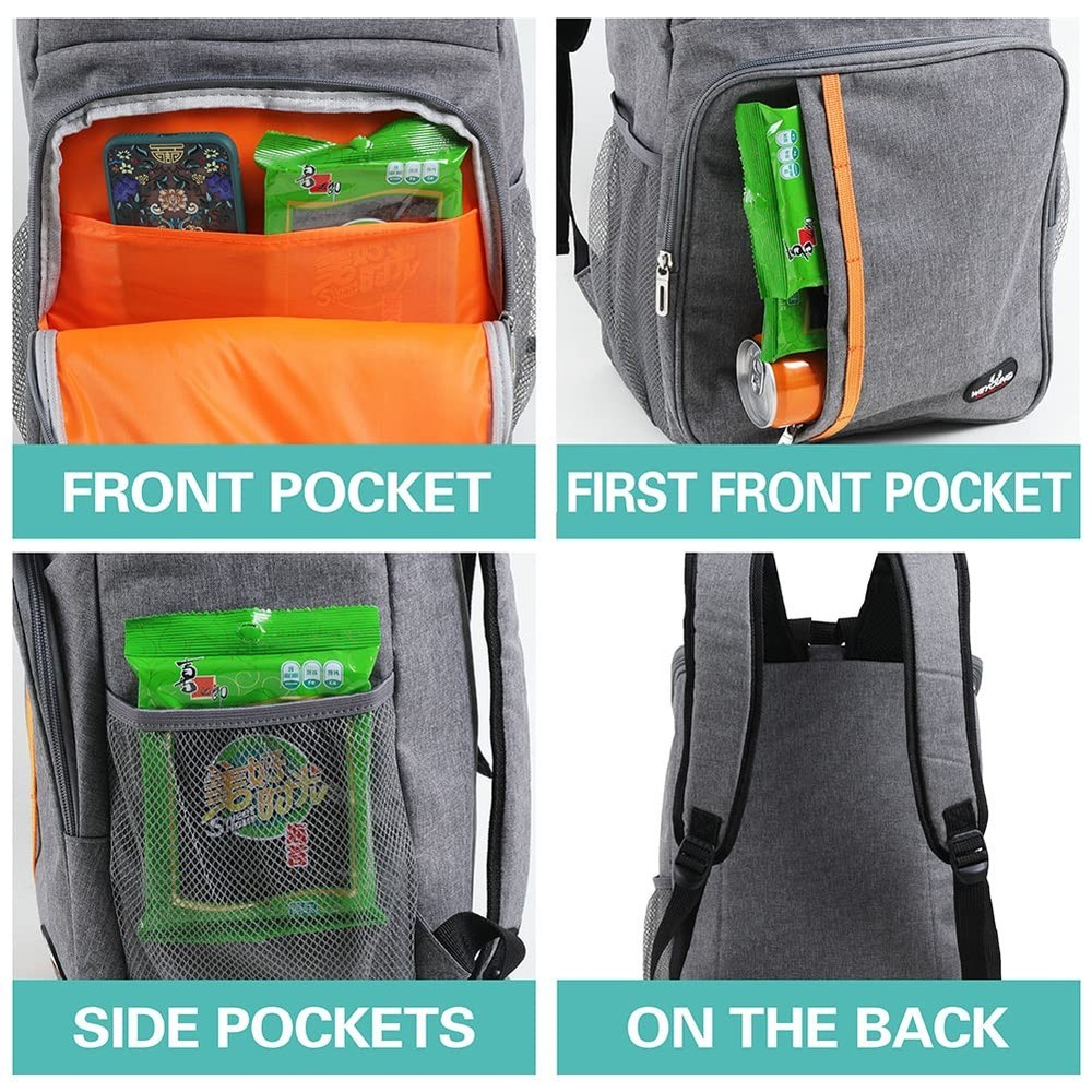 Cooler Backpack 20L Insulated Backpack Coolers Lightweight Leak-Proof (Grey)