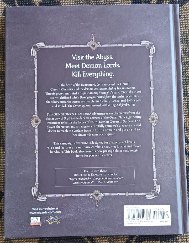 D20 Dungeons and Dragons Expedition to the Demonweb Pits