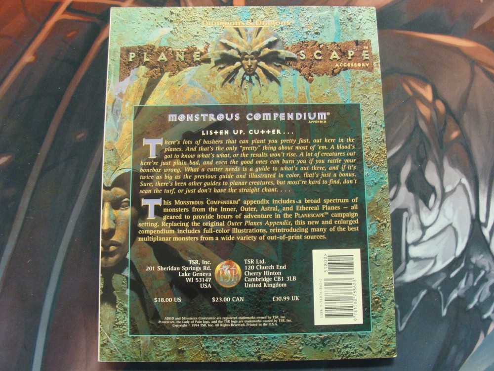 Advanced Dungeons & Dragons Planescape Monstrous Compendium Appendix 2602 AD&D