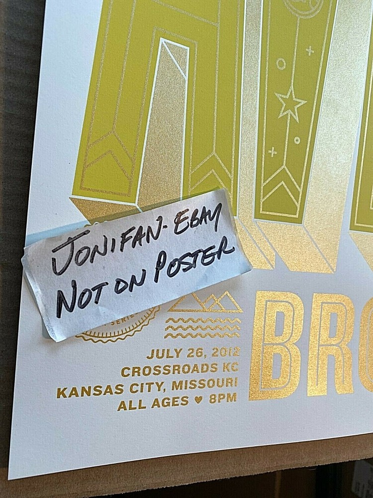 THE AVETT BROTHERS POSTER 2012 Kansas City MO SIGNED AP SUPER RARE Ships Today