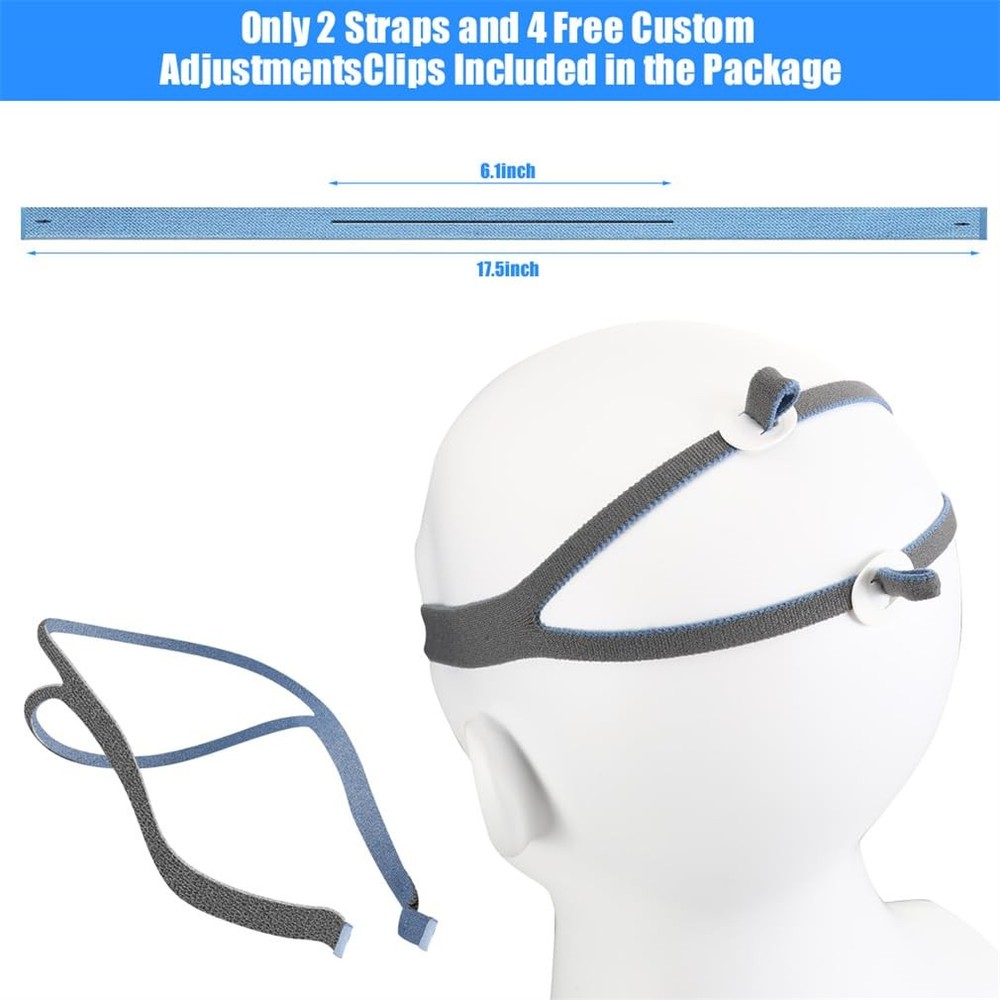 Replacement Headgear Compatible with P10 Nasal Pillow Adjustable s, Grey