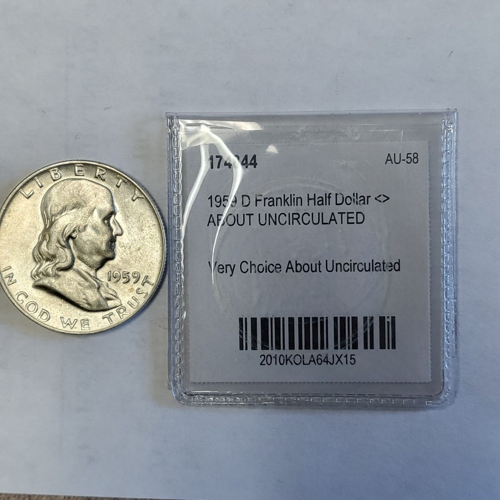 1959 D Franklin Half Dollar 90% Silver