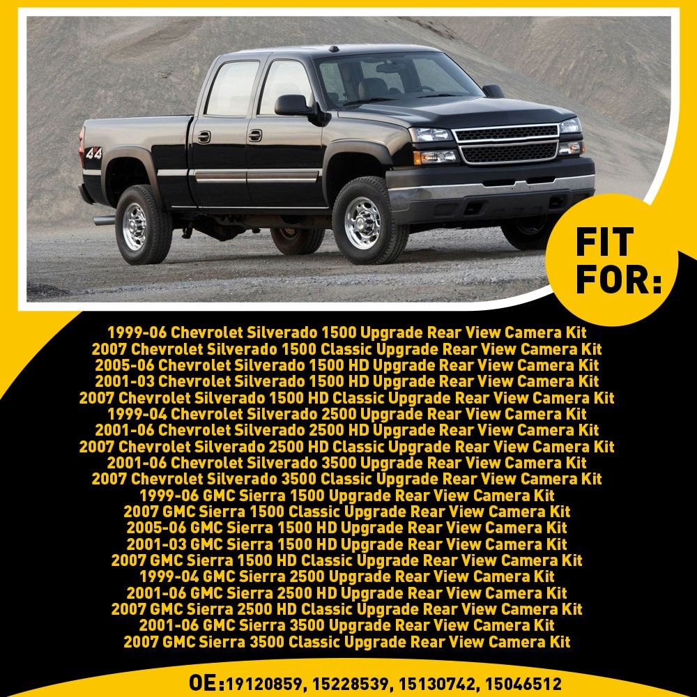 FOR CHEVY SILVERADO 1999 2000 2001-06 TAILGATE Door HANDLE REVERSE BACKUP CAMERA