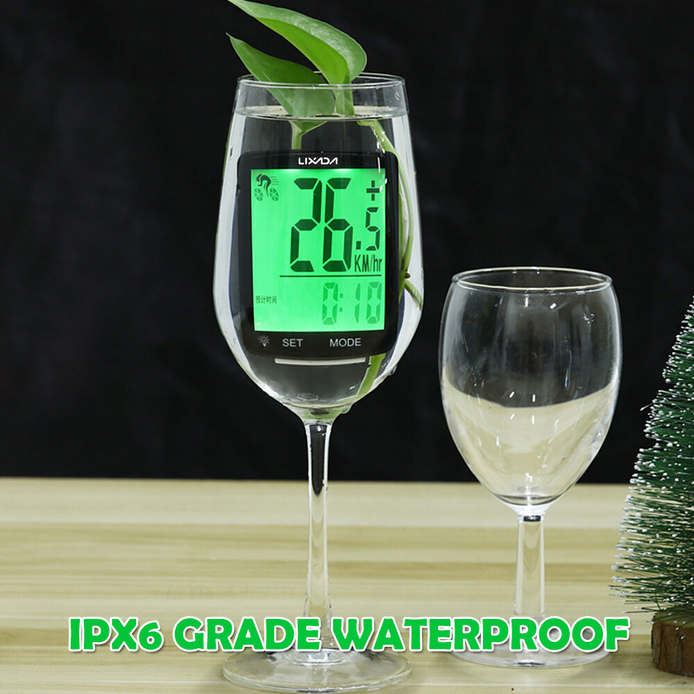 LIXADA Wireless Bike Computer Multi Functional LCD Screen MTB Bicycle Computer