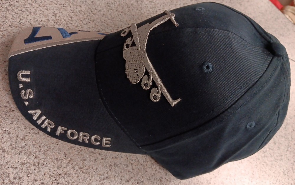 C-17 Globemaster Air Force Cap Hat Blue Gray Adj Hook & Loop Closure Cotton Hat