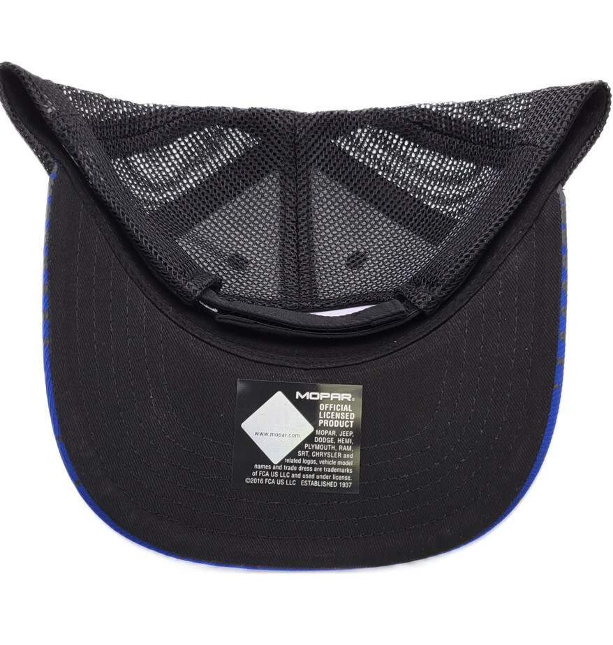 Mopar "M" Script Logo Mesh Trucker Hat Cap w/ Hexagon Pattern Bill