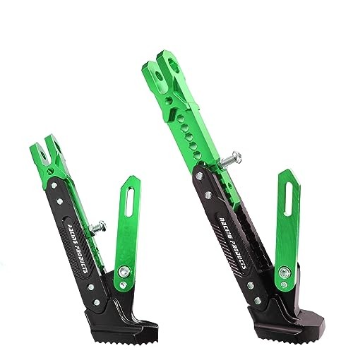 Universal Motorcycle Kickstand Adjustable Foot Side Support Parking Green