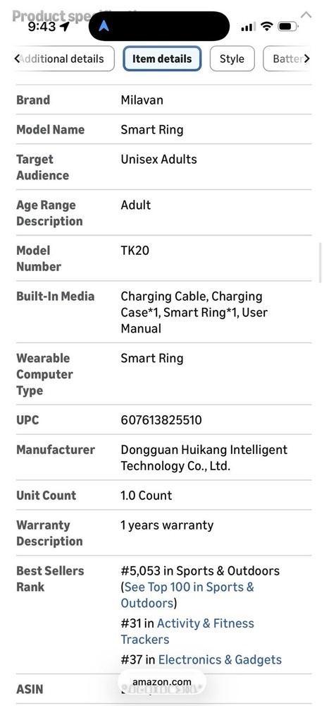 Milavan Smart Ring 2.0