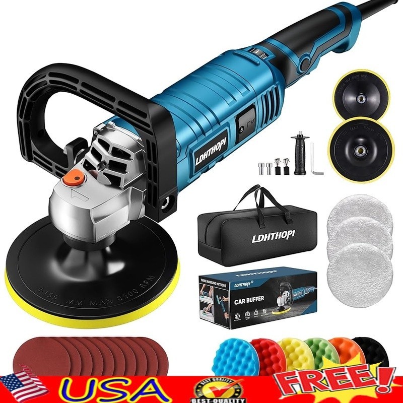 High Performance Buffer Polisher 7 Speeds Multi-Surface Car Detailing Tool New