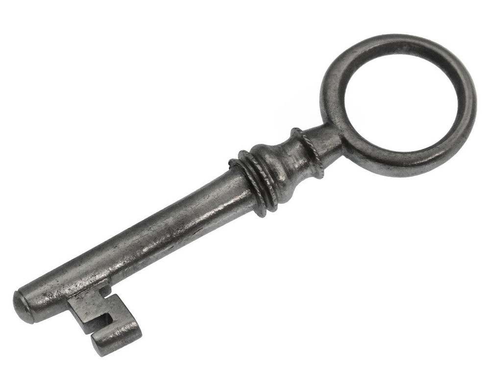 CIRCULAR BOW Key with Solid Shaft 2¼" - Antique Key Vintage Key - ref.k167