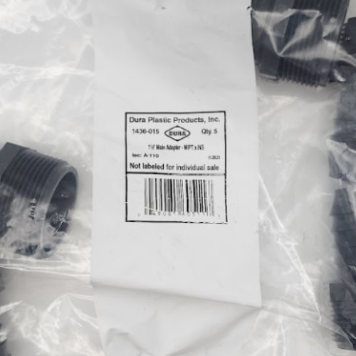 5 pack Barbed Male Pipe End 2"