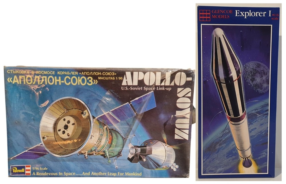 Space :  1:6 scale Explorer 1 & 1:96 scale Apollo Soyuz model kit set