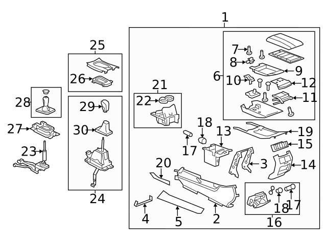 Genuine GM Console Assembly 25802905